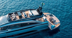 Аренда яхты Pershing GTX 80 на Ибице и Форментере - вид на бич-клаб
