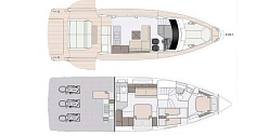 Аренда яхты Azimut Seadeck 6 во Франции - планы палуб