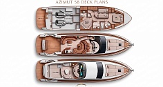 Аренда яхты Azimut 58 Limaya на Миконосе - планы палуб