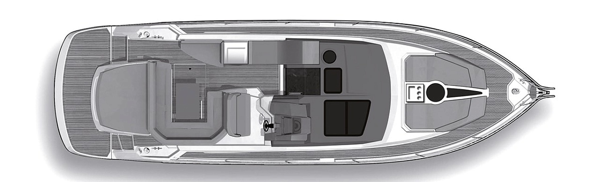 Продажа моторной яхты Cranchi M44 HT - главаня палуба