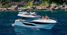 Аренда яхты Prestige F4.9 на Майорке - на якоре в лагуне