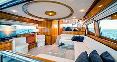 Аренда яхты Ferretti 68 на Миконосе - лаунж в салоне