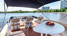 Аренда яхты Fairline Phantom 40 в Москве и Подмосковье - флайбридж
