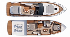 Аренда яхты Princess V50 на Ибице - планы палуб