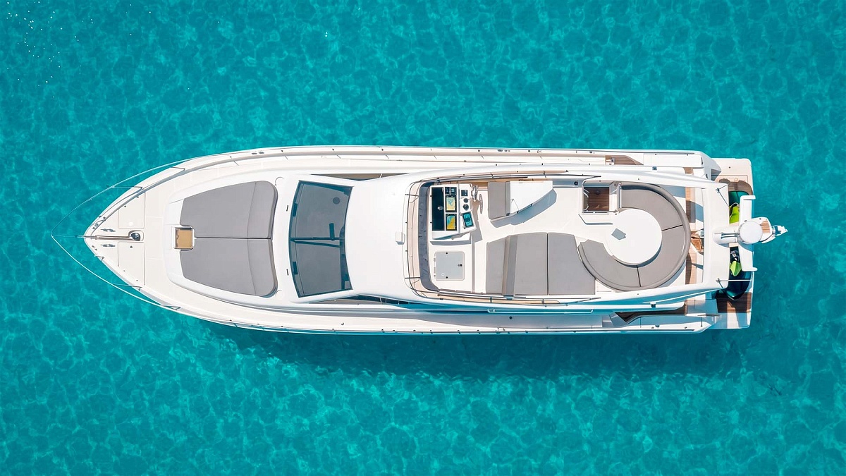 Аренда яхты Ferretti 53 на Миконосе - вид сверху